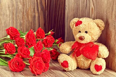 Букет Влюбленный мишка» с розами - купить в Москве за 3 510 руб