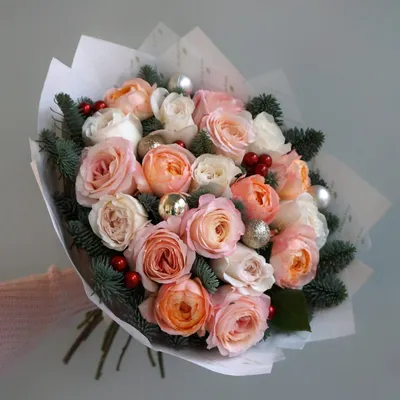 Купить Букет роз с нобилисом model №496 в Новосибирске