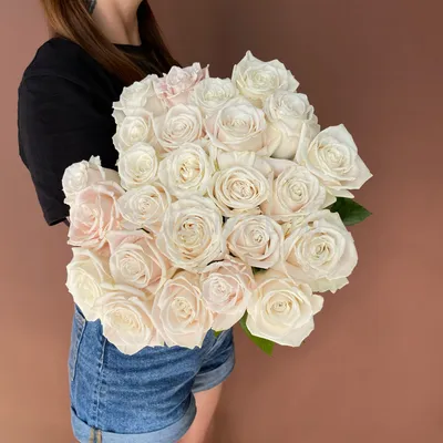 Букет із 51 білої троянди \"Плайя бланка\" - купити з доставкою від ElitBuket