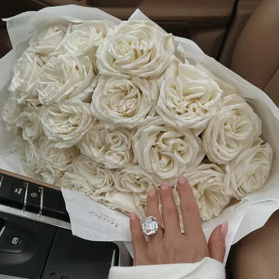 Букет из 7 ярко-белых садовых роз Плайя Бланка (02166) купить с доставкой в  Архангельске