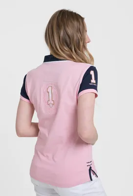 Polo de mujer modelo banda color rosa - Valecuatro