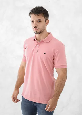 Camisa Polo Masculina Piquet Manga Curta Rosa Claro - Kanto RG - A Sua Loja  de Moda Masculina, Feminina e Mais