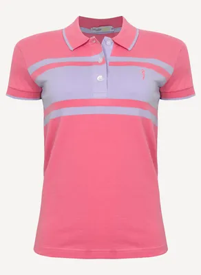 Camisa Polo Monogramada Básica Masculina - Rosa | Import Camisaria