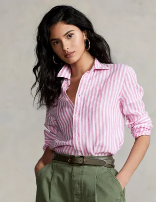 Camisa rosa de popelín custom fit – Polo Club Europe