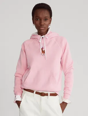 POLO RALPH LAUREN - sleeve knit rosa hettegenser | Høyer