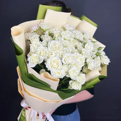 Букет 19 кустовых роз Сноуфлейк купить за 6 690 руб. с круглосуточной  доставкой | Мосцветторгком