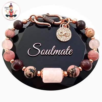 Soulmate Bracelet | Rhodochrosite Rose Quartz | Blooming Lotus Jewelry —  Blooming Lotus Jewelry