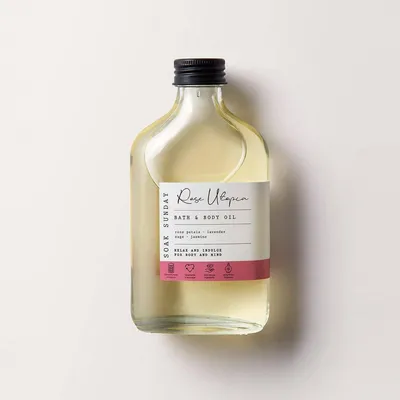 Soak Sunday Rose Utopia Botanical Bath Oil | Bath oils, Botanical bath, Oils