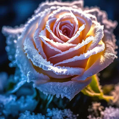 Онлайн пазл «Розы в инее»