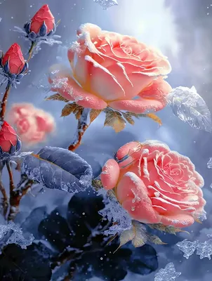 Алые розы. Розы «в инее» . Ледяной букет купить в интернет-магазине Ярмарка  Мастеров по цене 19500 ₽ – TM2R8BY | Букеты, Железнодорожный - доставка по  России