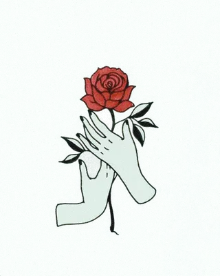 Фото Красная роза на руке