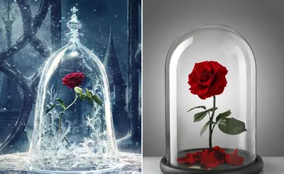 Цветы в стекле в вакууме 'Карина красная', розы: купить в интернет-магазине  сувениров в Москве