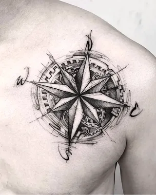 Тату роза ветров: фото и описание значения | tattoo-sketches.com | Дзен