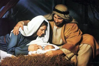 Картина на холсте с изображением дня рождения Иисуса Христа | AliExpress