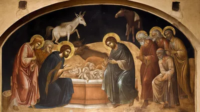 Картина рождения Иисуса - онлайн-пазл