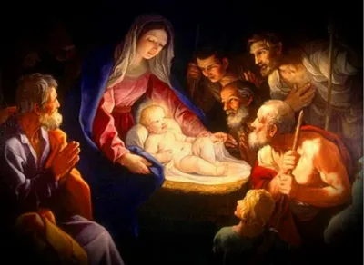 Рождение Иисуса Христа — LMC024 50х65 см / Купить алмазную мозаику Цветной