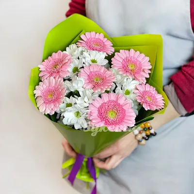 Гербера Ярко-розовая - 150 руб, купить в Воронеже в магазине «Цветы  Экспресс»
