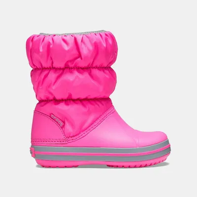 6TR - Crocs Winter Puff Kids' Boots Pink 14613 - Christopher Kanes Crocs  collaboration