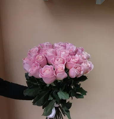 Приобрести 101 розовую розу в букете с доставкой по Днепру от  интернет-магазина Royal-Flowers.dp.ua