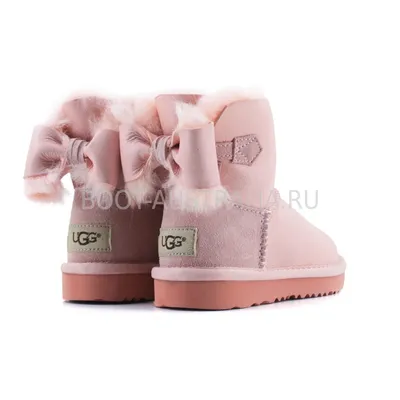 Угги Женские Розовые UGG MINI BAILEY BOW II BOOT (ID#1086131299), цена:  3400 ₴, купить на Prom.ua