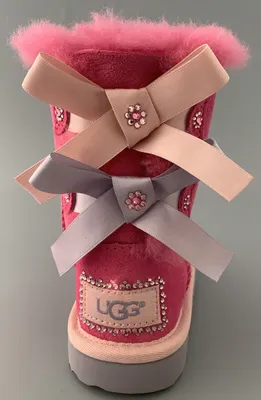 Детские УГГИ розовые с бантиками UGG Bailey Bow по недорогой цене