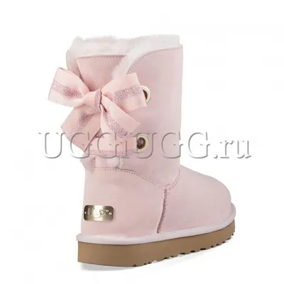 UGG Bailey Bow II Suede Boots Embellished With Swarovski Crystalstoddler  Size 8 Style 1017394T Pink Azalea/icelandic Blue - Etsy