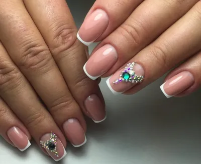Градиент Омбре Розовый французский Пресс на поддельные накладные ногти с  блестящими сверкающими стразами, овальные круглые полное покрытие носимых  Съемная расширение накладные ногти | AliExpress
