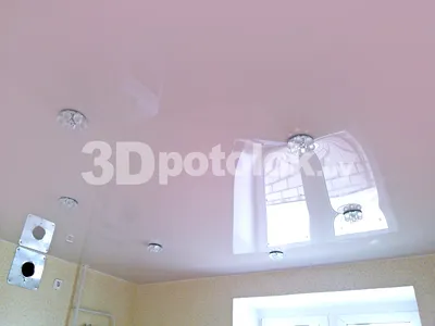 Розовый натяжной потолок - 50 фото