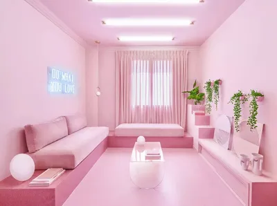Розовый натяжной потолок в детской комнате - Натяжные-Потолки-Фото.рф