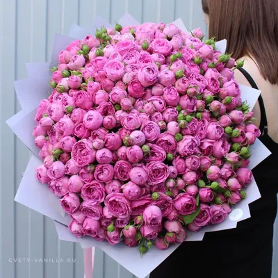 Розовые розы в букете от 9 шт. за 4 090 руб. | Бесплатная доставка цветов  по Москве