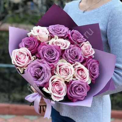 Фиолетовые кустовые розы купить в Краснодаре с доставкой - 100% лучшая цена!