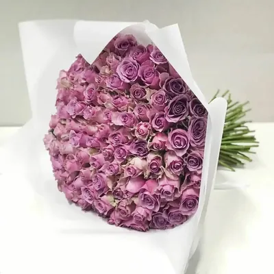 Композиция Фиолетовые розы в шляпной коробке» с розами - купить в Орле за 7  640 руб