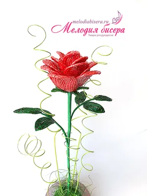Розы из бисера пошаговое фото фотографии
