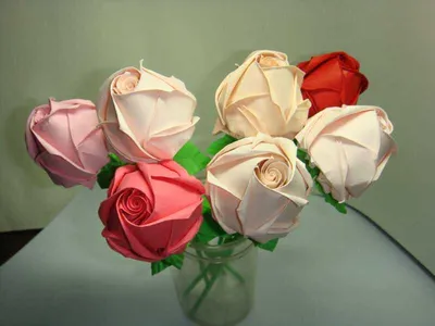 How to make a rose out of paper. Origami rose - YouTube