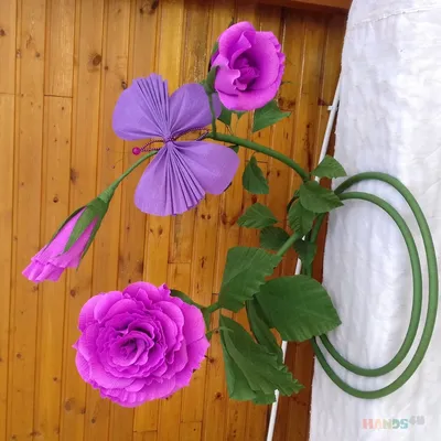 Ярмарка Мастеров - ручная работа, handmade | Бумажная роза, Самодельные  цветы, Гигантские бумажные цветы