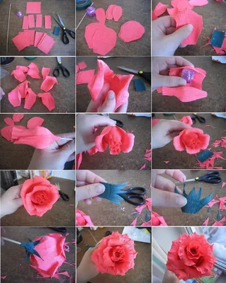 DIY Craft Flower | Роза из гофрированной бумаги, Осенние поделки своими  руками, Поделки