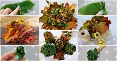 Осенний букет: как сделать розы из кленовых листьев своими руками? | Тренды  (Огород.ru)