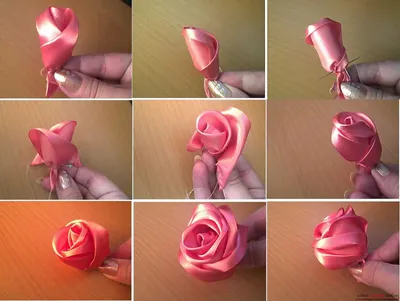 Как сделать розу из атласной ленты своими руками: пошаговая инструкция с  фото