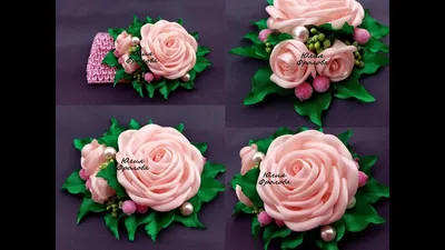 How to make small roses of satin ribbon - YouTube