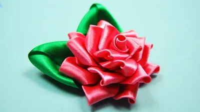 Ажурная РОЗА Канзаши. Мастер-класс / Satin Ribbon Rose Tutorial Kanzashi /  ✿ NataliDoma - YouTube