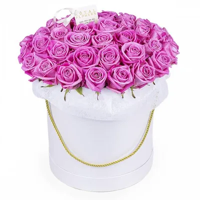 Шляпная коробка с кустовой розой, 15шт. | Flowers Valley
