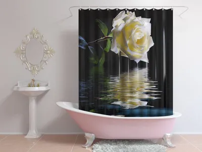 Шторы для ванной «Кремовые розы» - купить в Москве, цена в  Интернет-магазине Обои 3D