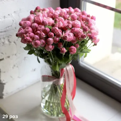 Букет розовых роз в хрустальной вазе | Розовые розы, Розы, Цветы
