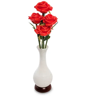 Массивные кованые розы в вазе КЦ-171: купить в Москве, фото, цены