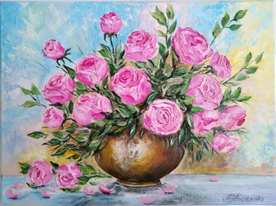☜➀☞Купить открытку: Цветы розы в вазе Paraugtipografija Riga / В. Упитис /  Заполнена / 1956 года выпуска по выгодной цене