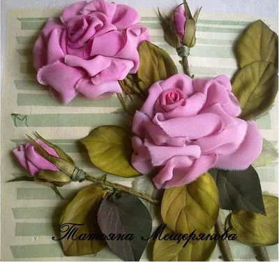 Купити Картина лентами Благородные розы | Skrynya.ua