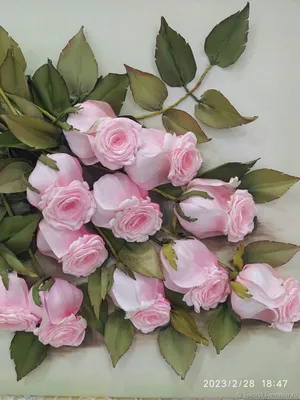 Master class for embroidery ribbons from Alsu Galimova Butona rose. -  YouTube