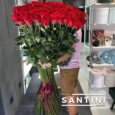 Букет высоких роз 100-190 см - купить в интернет магазине One Mllion  Flowers с доставкой по Москве и Московской области
