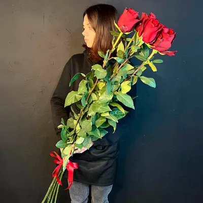 Красные высокие розы, Эквадор от Интер-Флора | Доставка и заказ цветов в  Железногорске Курской области