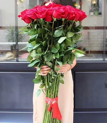 Высокие розы доставка №390 - 🌹 Цветы Новосибирск заказ: